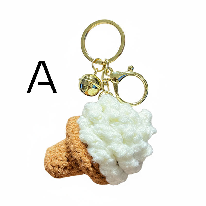 ハンバーガー ファーストフード 編み物 キーチャーム キーホルダー キーリング キーチェーン バッグチャーム ストラップ アクセサリー 紛失予防 かわいい ジュエリー 可愛い 雑貨 鍵 車 レディース カップル 小物 ギフト プレゼント