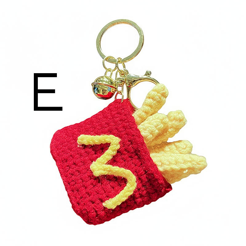 ハンバーガー ファーストフード 編み物 キーチャーム キーホルダー キーリング キーチェーン バッグチャーム ストラップ アクセサリー 紛失予防 かわいい ジュエリー 可愛い 雑貨 鍵 車 レディース カップル 小物 ギフト プレゼント