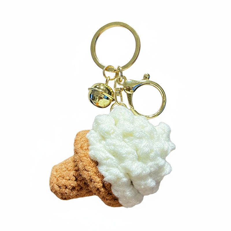 ハンバーガー ファーストフード 編み物 キーチャーム キーホルダー キーリング キーチェーン バッグチャーム ストラップ アクセサリー 紛失予防 かわいい ジュエリー 可愛い 雑貨 鍵 車 レディース カップル 小物 ギフト プレゼント