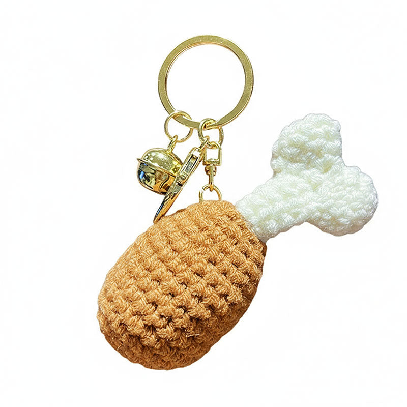 ハンバーガー ファーストフード 編み物 キーチャーム キーホルダー キーリング キーチェーン バッグチャーム ストラップ アクセサリー 紛失予防 かわいい ジュエリー 可愛い 雑貨 鍵 車 レディース カップル 小物 ギフト プレゼント