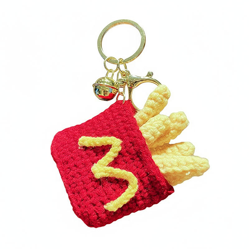 ハンバーガー ファーストフード 編み物 キーチャーム キーホルダー キーリング キーチェーン バッグチャーム ストラップ アクセサリー 紛失予防 かわいい ジュエリー 可愛い 雑貨 鍵 車 レディース カップル 小物 ギフト プレゼント