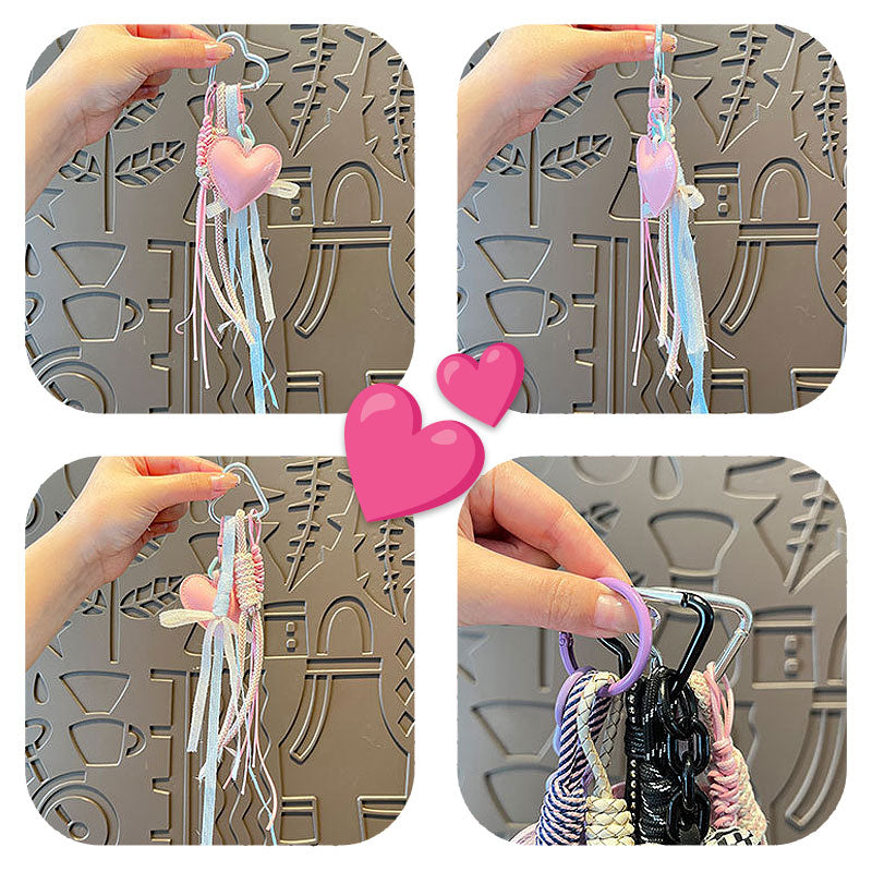 ハート G ピンク 革 キーチャーム キーホルダー キーリング キーチェーン バッグチャーム ストラップ アクセサリー 紛失予防 かわいい ジュエリー 可愛い 雑貨 鍵 車 レディース カップル 小物 ギフト プレゼント