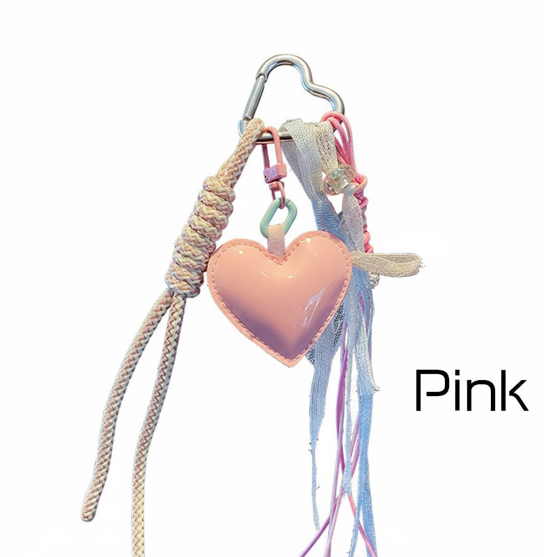 ハート G ピンク 革 キーチャーム キーホルダー キーリング キーチェーン バッグチャーム ストラップ アクセサリー 紛失予防 かわいい ジュエリー 可愛い 雑貨 鍵 車 レディース カップル 小物 ギフト プレゼント