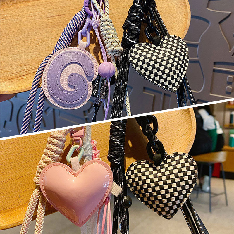 ハート G ピンク 革 キーチャーム キーホルダー キーリング キーチェーン バッグチャーム ストラップ アクセサリー 紛失予防 かわいい ジュエリー 可愛い 雑貨 鍵 車 レディース カップル 小物 ギフト プレゼント