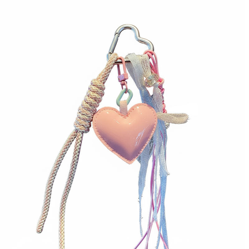 ハート G ピンク 革 キーチャーム キーホルダー キーリング キーチェーン バッグチャーム ストラップ アクセサリー 紛失予防 かわいい ジュエリー 可愛い 雑貨 鍵 車 レディース カップル 小物 ギフト プレゼント