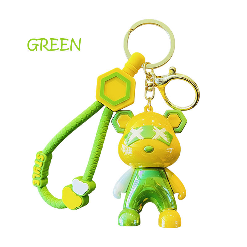 熊 クマ バツ キーチャーム キーホルダー キーリング キーチェーン バッグチャーム ストラップ アクセサリー 紛失予防 かわいい ジュエリー 可愛い 雑貨 鍵 車 レディース カップル 小物 ギフト プレゼント