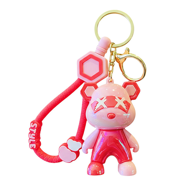 熊 クマ バツ キーチャーム キーホルダー キーリング キーチェーン バッグチャーム ストラップ アクセサリー 紛失予防 かわいい ジュエリー 可愛い 雑貨 鍵 車 レディース カップル 小物 ギフト プレゼント