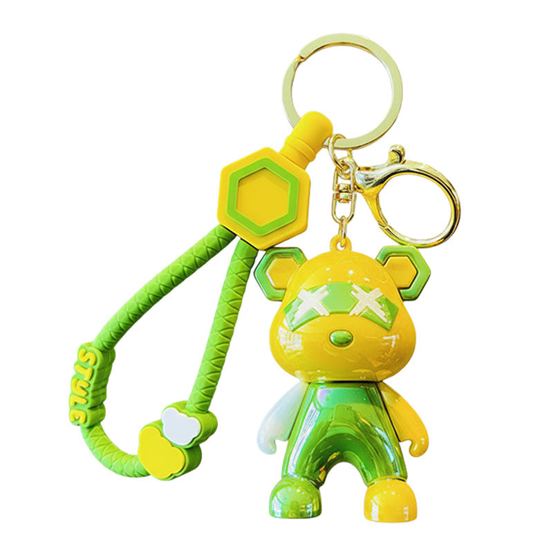 熊 クマ バツ キーチャーム キーホルダー キーリング キーチェーン バッグチャーム ストラップ アクセサリー 紛失予防 かわいい ジュエリー 可愛い 雑貨 鍵 車 レディース カップル 小物 ギフト プレゼント