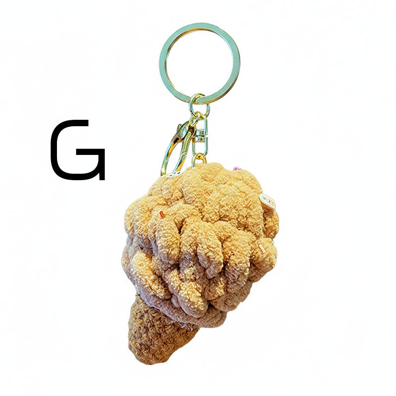 アイスクリーム 編み物 キーチャーム キーホルダー キーリング キーチェーン バッグチャーム ストラップ アクセサリー 紛失予防 かわいい ジュエリー 可愛い 雑貨 鍵 車 レディース カップル 小物 ギフト プレゼント