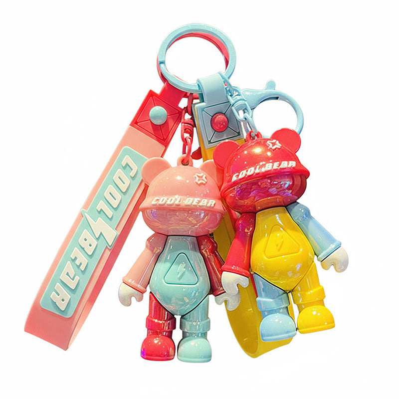 Bear クールクマ  キーチャーム キーホルダー キーリング キーチェーン バッグチャーム ストラップ アクセサリー 紛失予防 かわいい ジュエリー 可愛い 雑貨 鍵 車 レディース カップル 小物 ギフト プレゼント