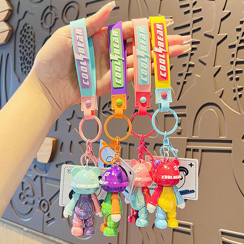 Bear クールクマ  キーチャーム キーホルダー キーリング キーチェーン バッグチャーム ストラップ アクセサリー 紛失予防 かわいい ジュエリー 可愛い 雑貨 鍵 車 レディース カップル 小物 ギフト プレゼント