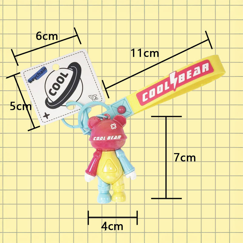 Bear クールクマ  キーチャーム キーホルダー キーリング キーチェーン バッグチャーム ストラップ アクセサリー 紛失予防 かわいい ジュエリー 可愛い 雑貨 鍵 車 レディース カップル 小物 ギフト プレゼント