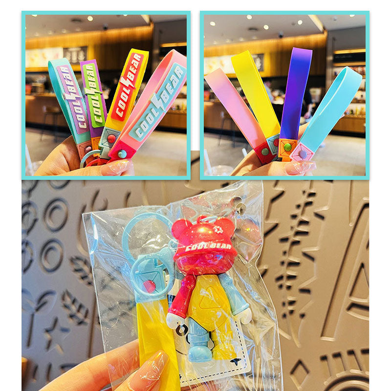 Bear クールクマ  キーチャーム キーホルダー キーリング キーチェーン バッグチャーム ストラップ アクセサリー 紛失予防 かわいい ジュエリー 可愛い 雑貨 鍵 車 レディース カップル 小物 ギフト プレゼント