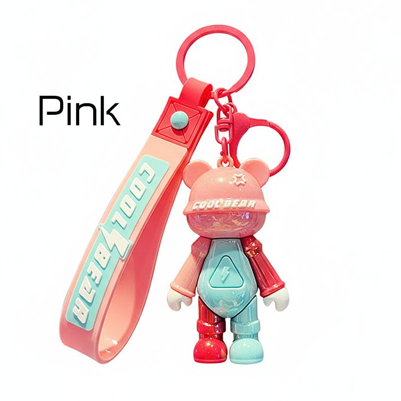 Bear クールクマ  キーチャーム キーホルダー キーリング キーチェーン バッグチャーム ストラップ アクセサリー 紛失予防 かわいい ジュエリー 可愛い 雑貨 鍵 車 レディース カップル 小物 ギフト プレゼント