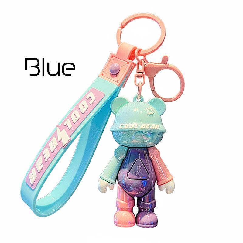 Bear クールクマ  キーチャーム キーホルダー キーリング キーチェーン バッグチャーム ストラップ アクセサリー 紛失予防 かわいい ジュエリー 可愛い 雑貨 鍵 車 レディース カップル 小物 ギフト プレゼント