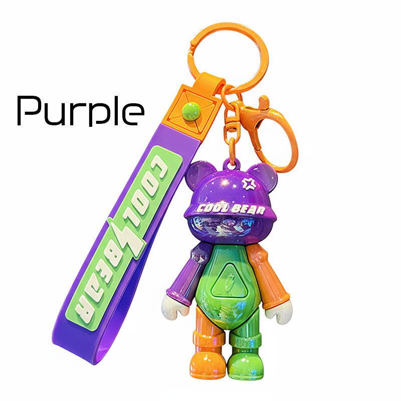 Bear クールクマ  キーチャーム キーホルダー キーリング キーチェーン バッグチャーム ストラップ アクセサリー 紛失予防 かわいい ジュエリー 可愛い 雑貨 鍵 車 レディース カップル 小物 ギフト プレゼント