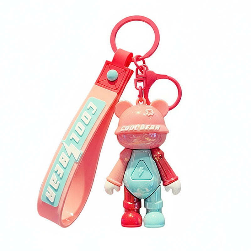 Bear クールクマ  キーチャーム キーホルダー キーリング キーチェーン バッグチャーム ストラップ アクセサリー 紛失予防 かわいい ジュエリー 可愛い 雑貨 鍵 車 レディース カップル 小物 ギフト プレゼント