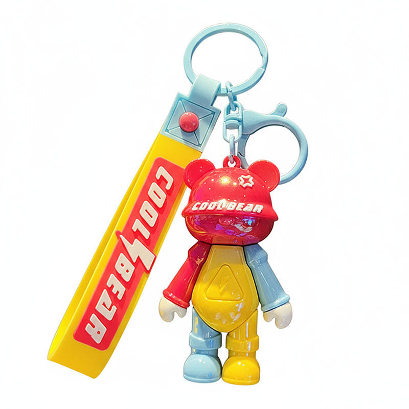 Bear クールクマ  キーチャーム キーホルダー キーリング キーチェーン バッグチャーム ストラップ アクセサリー 紛失予防 かわいい ジュエリー 可愛い 雑貨 鍵 車 レディース カップル 小物 ギフト プレゼント