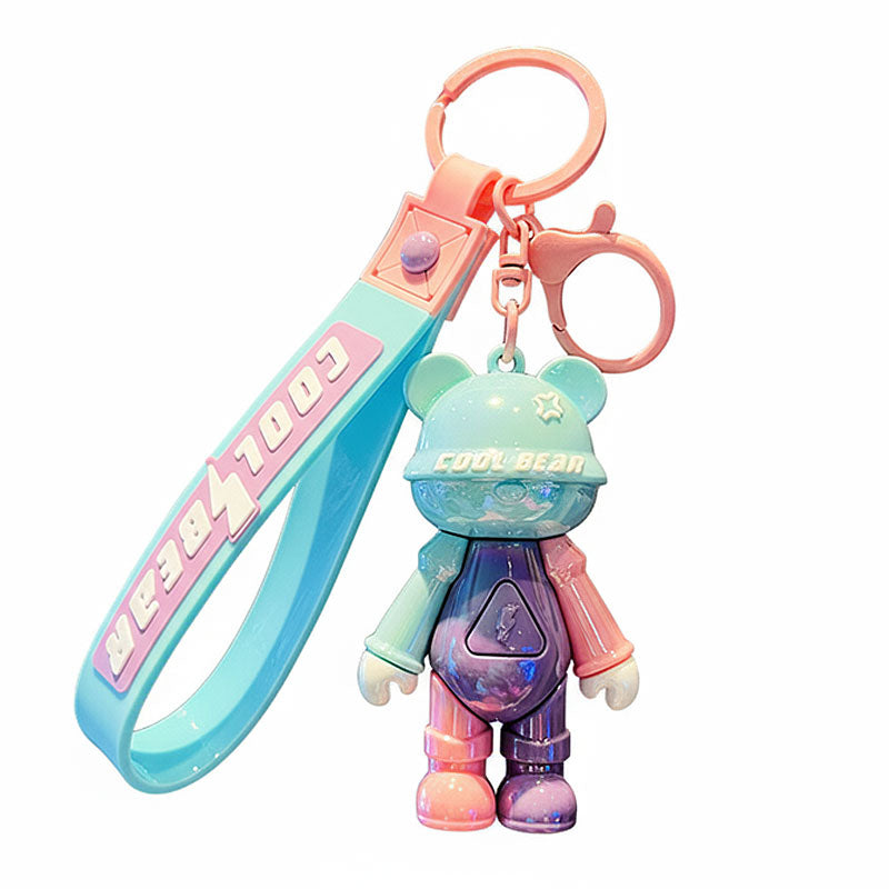 Bear クールクマ  キーチャーム キーホルダー キーリング キーチェーン バッグチャーム ストラップ アクセサリー 紛失予防 かわいい ジュエリー 可愛い 雑貨 鍵 車 レディース カップル 小物 ギフト プレゼント