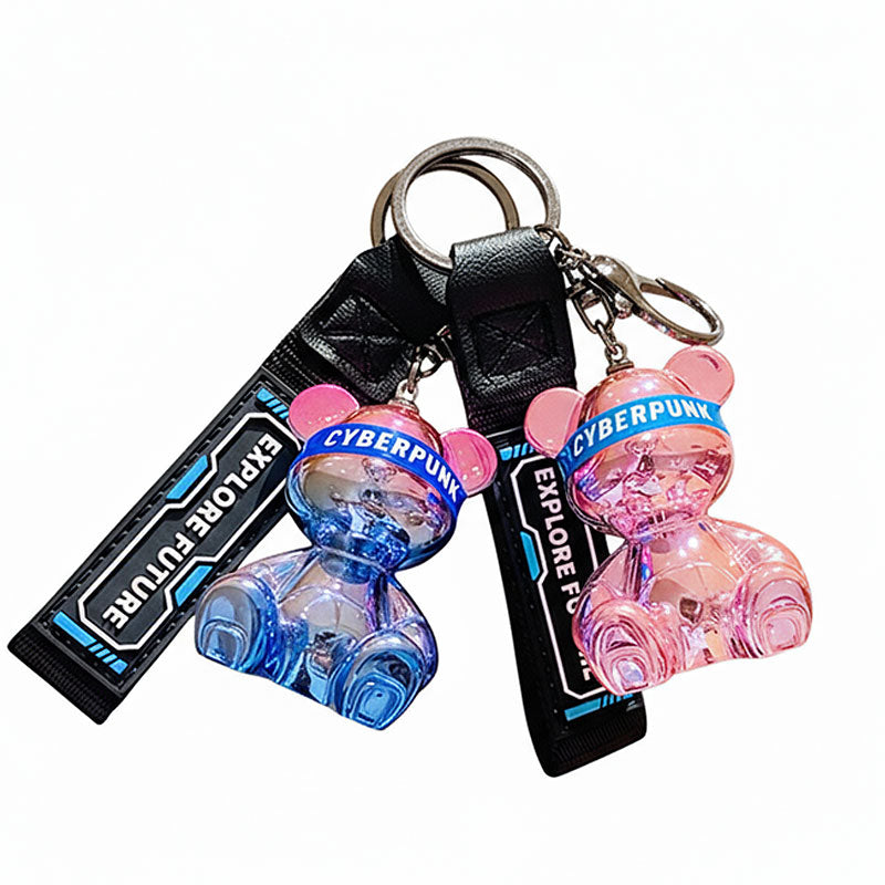 未来 クマ キーチャーム キーホルダー キーリング キーチェーン バッグチャーム ストラップ アクセサリー 紛失予防 かわいい ジュエリー 可愛い 雑貨 鍵 車 レディース カップル 小物 ギフト プレゼント