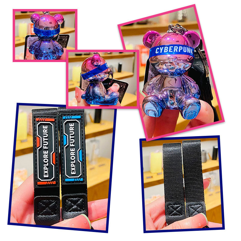 未来 クマ キーチャーム キーホルダー キーリング キーチェーン バッグチャーム ストラップ アクセサリー 紛失予防 かわいい ジュエリー 可愛い 雑貨 鍵 車 レディース カップル 小物 ギフト プレゼント