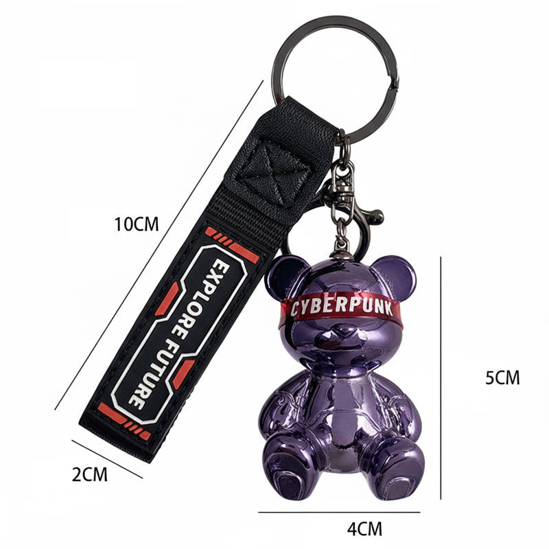 未来 クマ キーチャーム キーホルダー キーリング キーチェーン バッグチャーム ストラップ アクセサリー 紛失予防 かわいい ジュエリー 可愛い 雑貨 鍵 車 レディース カップル 小物 ギフト プレゼント