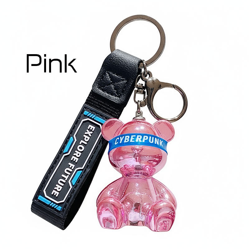 未来 クマ キーチャーム キーホルダー キーリング キーチェーン バッグチャーム ストラップ アクセサリー 紛失予防 かわいい ジュエリー 可愛い 雑貨 鍵 車 レディース カップル 小物 ギフト プレゼント