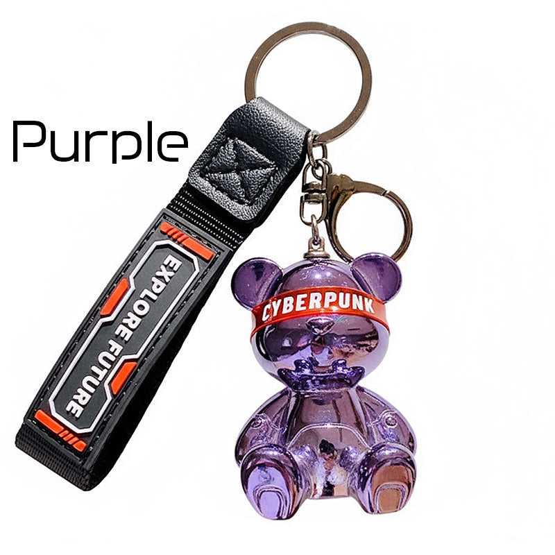 未来 クマ キーチャーム キーホルダー キーリング キーチェーン バッグチャーム ストラップ アクセサリー 紛失予防 かわいい ジュエリー 可愛い 雑貨 鍵 車 レディース カップル 小物 ギフト プレゼント