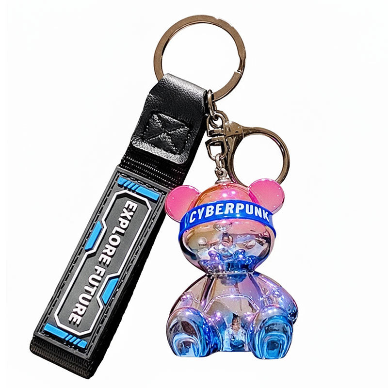 未来 クマ キーチャーム キーホルダー キーリング キーチェーン バッグチャーム ストラップ アクセサリー 紛失予防 かわいい ジュエリー 可愛い 雑貨 鍵 車 レディース カップル 小物 ギフト プレゼント