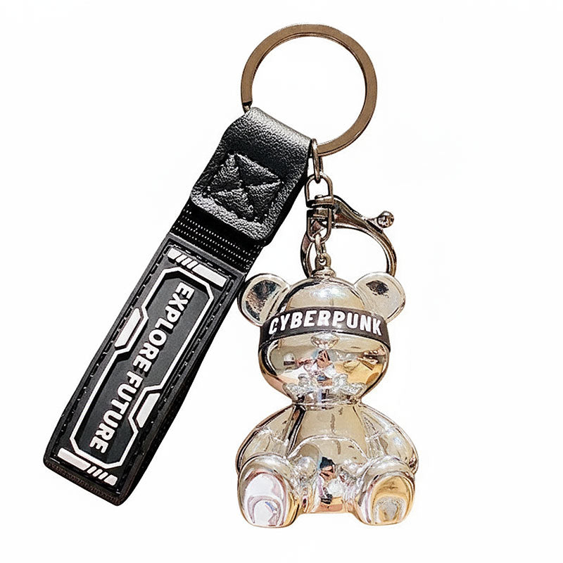 未来 クマ キーチャーム キーホルダー キーリング キーチェーン バッグチャーム ストラップ アクセサリー 紛失予防 かわいい ジュエリー 可愛い 雑貨 鍵 車 レディース カップル 小物 ギフト プレゼント