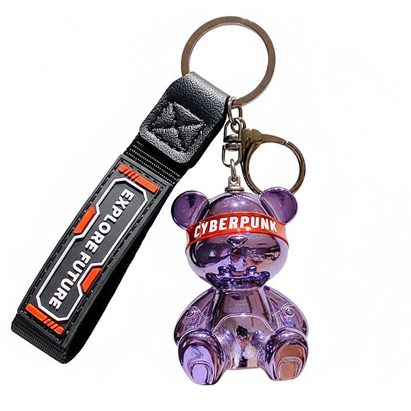 未来 クマ キーチャーム キーホルダー キーリング キーチェーン バッグチャーム ストラップ アクセサリー 紛失予防 かわいい ジュエリー 可愛い 雑貨 鍵 車 レディース カップル 小物 ギフト プレゼント