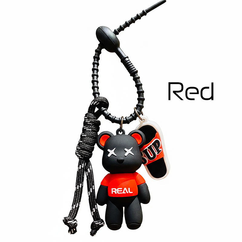 Bear サンダル熊 キーチャーム キーホルダー キーリング キーチェーン バッグチャーム ストラップ アクセサリー 紛失予防 かわいい ジュエリー 可愛い 雑貨 鍵 車 レディース カップル 小物 ギフト プレゼント