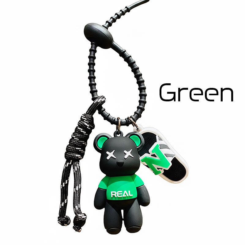Bear サンダル熊 キーチャーム キーホルダー キーリング キーチェーン バッグチャーム ストラップ アクセサリー 紛失予防 かわいい ジュエリー 可愛い 雑貨 鍵 車 レディース カップル 小物 ギフト プレゼント