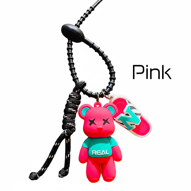 Bear サンダル熊 キーチャーム キーホルダー キーリング キーチェーン バッグチャーム ストラップ アクセサリー 紛失予防 かわいい ジュエリー 可愛い 雑貨 鍵 車 レディース カップル 小物 ギフト プレゼント