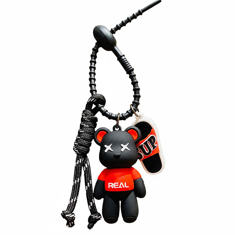 Bear サンダル熊 キーチャーム キーホルダー キーリング キーチェーン バッグチャーム ストラップ アクセサリー 紛失予防 かわいい ジュエリー 可愛い 雑貨 鍵 車 レディース カップル 小物 ギフト プレゼント