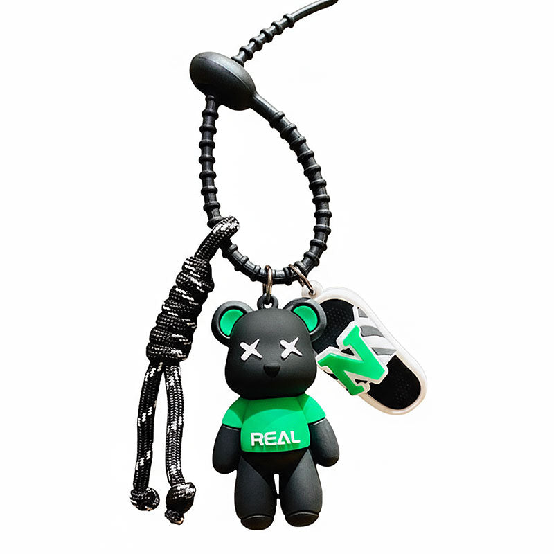 Bear サンダル熊 キーチャーム キーホルダー キーリング キーチェーン バッグチャーム ストラップ アクセサリー 紛失予防 かわいい ジュエリー 可愛い 雑貨 鍵 車 レディース カップル 小物 ギフト プレゼント
