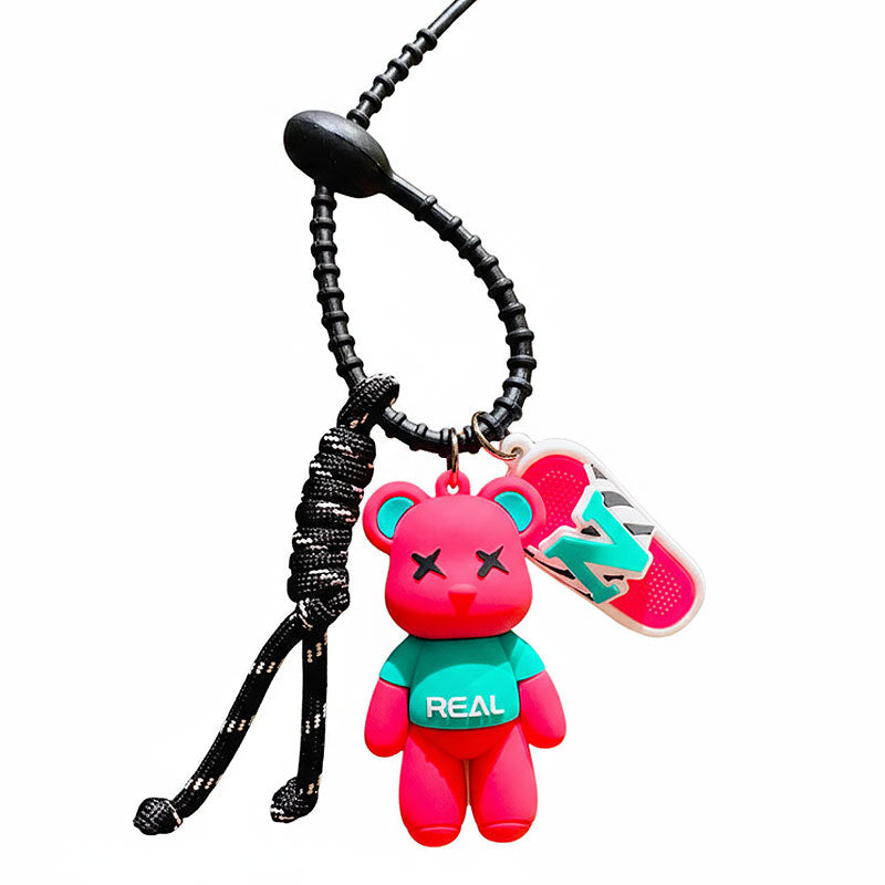 Bear サンダル熊 キーチャーム キーホルダー キーリング キーチェーン バッグチャーム ストラップ アクセサリー 紛失予防 かわいい ジュエリー 可愛い 雑貨 鍵 車 レディース カップル 小物 ギフト プレゼント