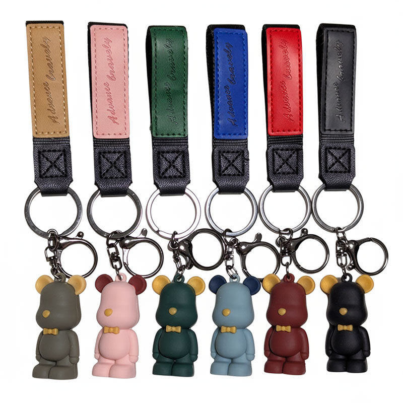 【アウトレット品】 クマ ちょうネクタイ キーチャーム キーホルダー キーリング キーチェーン バッグチャーム ストラップ アクセサリー 紛失予防 かわいい ジュエリー 可愛い 雑貨 鍵 車 レディース カップル 小物 ギフト プレゼント