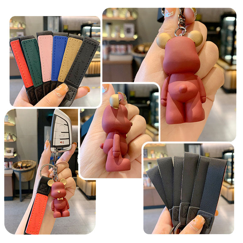 【アウトレット品】 クマ ちょうネクタイ キーチャーム キーホルダー キーリング キーチェーン バッグチャーム ストラップ アクセサリー 紛失予防 かわいい ジュエリー 可愛い 雑貨 鍵 車 レディース カップル 小物 ギフト プレゼント