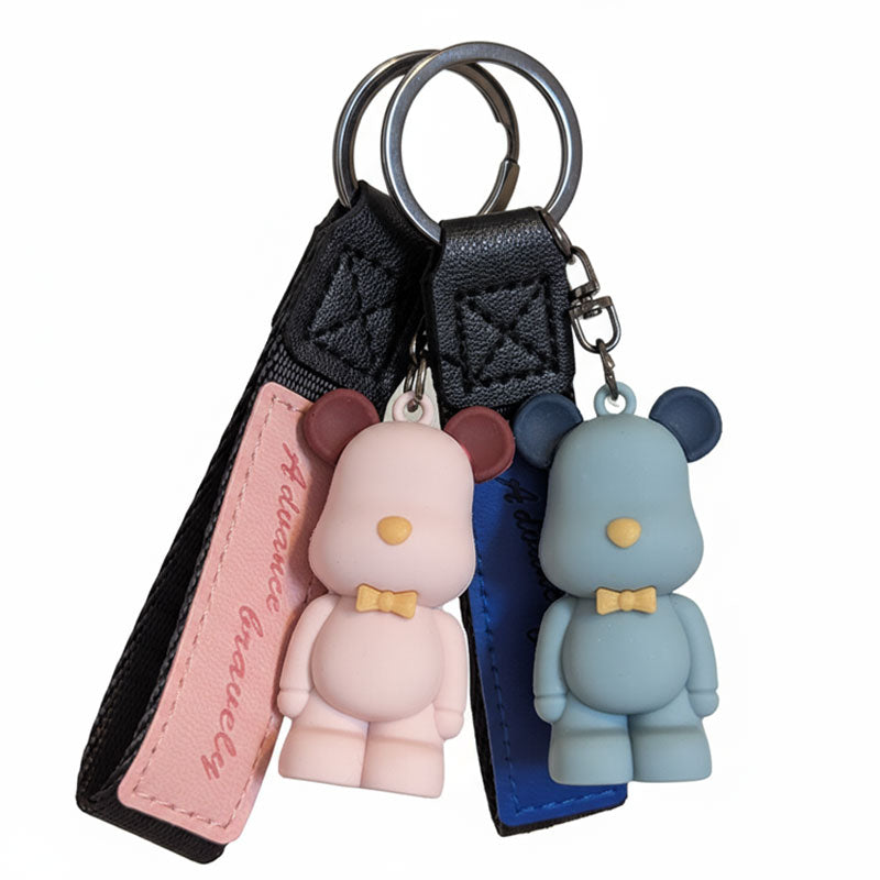 【アウトレット品】 クマ ちょうネクタイ キーチャーム キーホルダー キーリング キーチェーン バッグチャーム ストラップ アクセサリー 紛失予防 かわいい ジュエリー 可愛い 雑貨 鍵 車 レディース カップル 小物 ギフト プレゼント