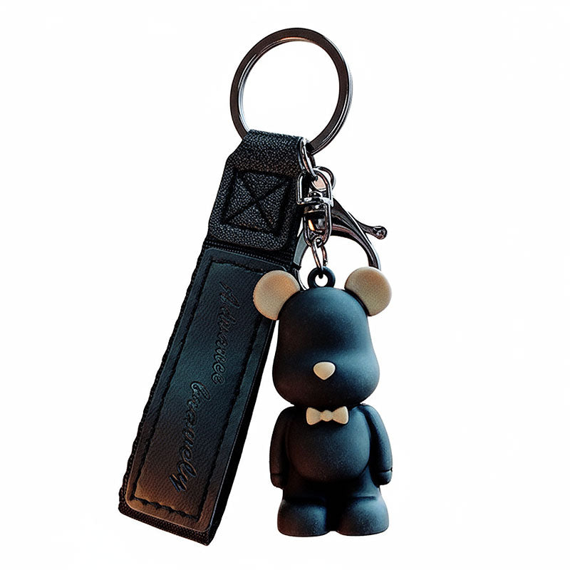 【アウトレット品】 クマ ちょうネクタイ キーチャーム キーホルダー キーリング キーチェーン バッグチャーム ストラップ アクセサリー 紛失予防 かわいい ジュエリー 可愛い 雑貨 鍵 車 レディース カップル 小物 ギフト プレゼント