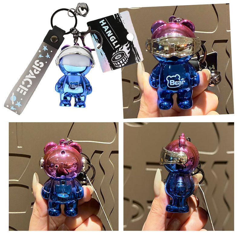 Bear 光る 機械クマ キーチャーム キーホルダー キーリング キーチェーン バッグチャーム ストラップ アクセサリー 紛失予防 かわいい ジュエリー 可愛い 雑貨 鍵 車 レディース カップル 小物 ギフト プレゼント