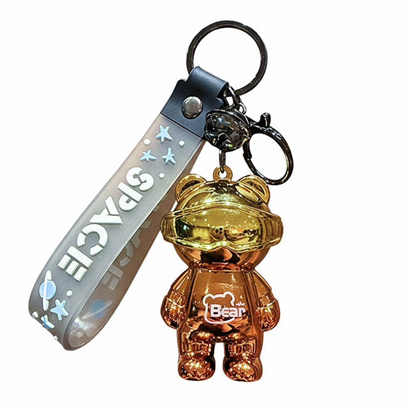 Bear 光る 機械クマ キーチャーム キーホルダー キーリング キーチェーン バッグチャーム ストラップ アクセサリー 紛失予防 かわいい ジュエリー 可愛い 雑貨 鍵 車 レディース カップル 小物 ギフト プレゼント