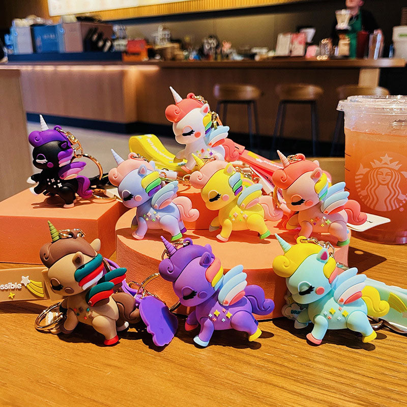 馬 ユニコーン キーチャーム キーホルダー キーリング キーチェーン バッグチャーム ストラップ アクセサリー 紛失予防 かわいい ジュエリー 可愛い 雑貨 鍵 車 レディース カップル 小物 ギフト プレゼント