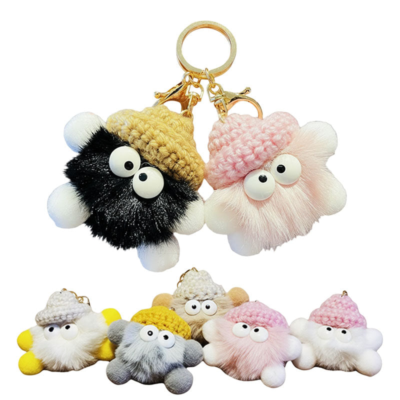 すすわたり くろすけ まめたん キーホルダー キーリング キーチェーン バッグチャーム ストラップ アクセサリー 紛失予防 かわいい ジュエリー 可愛い 雑貨 鍵 車 レディース カップル 小物 ギフト プレゼント