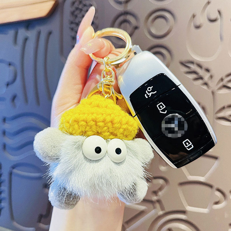 すすわたり くろすけ まめたん キーホルダー キーリング キーチェーン バッグチャーム ストラップ アクセサリー 紛失予防 かわいい ジュエリー 可愛い 雑貨 鍵 車 レディース カップル 小物 ギフト プレゼント