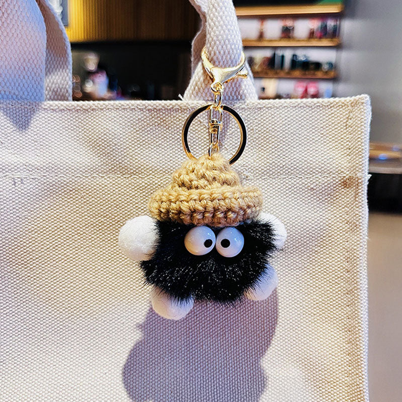 すすわたり くろすけ まめたん キーホルダー キーリング キーチェーン バッグチャーム ストラップ アクセサリー 紛失予防 かわいい ジュエリー 可愛い 雑貨 鍵 車 レディース カップル 小物 ギフト プレゼント