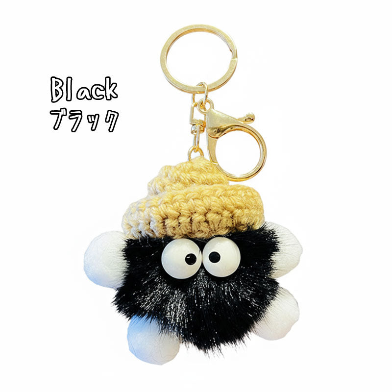 すすわたり くろすけ まめたん キーホルダー キーリング キーチェーン バッグチャーム ストラップ アクセサリー 紛失予防 かわいい ジュエリー 可愛い 雑貨 鍵 車 レディース カップル 小物 ギフト プレゼント