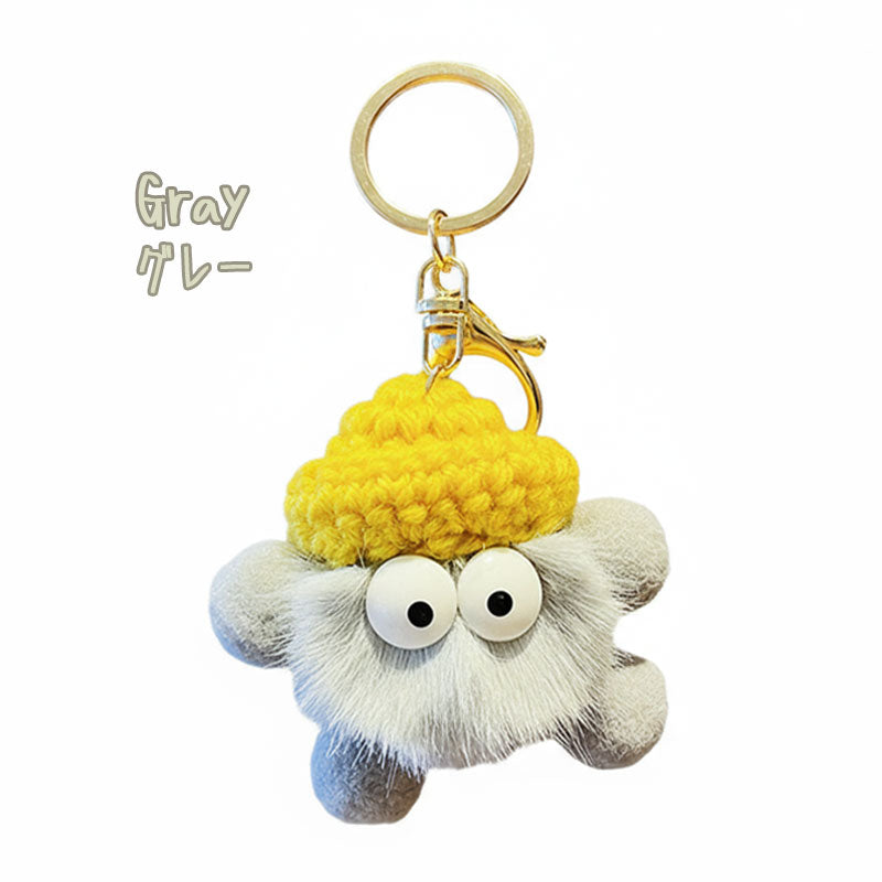 すすわたり くろすけ まめたん キーホルダー キーリング キーチェーン バッグチャーム ストラップ アクセサリー 紛失予防 かわいい ジュエリー 可愛い 雑貨 鍵 車 レディース カップル 小物 ギフト プレゼント