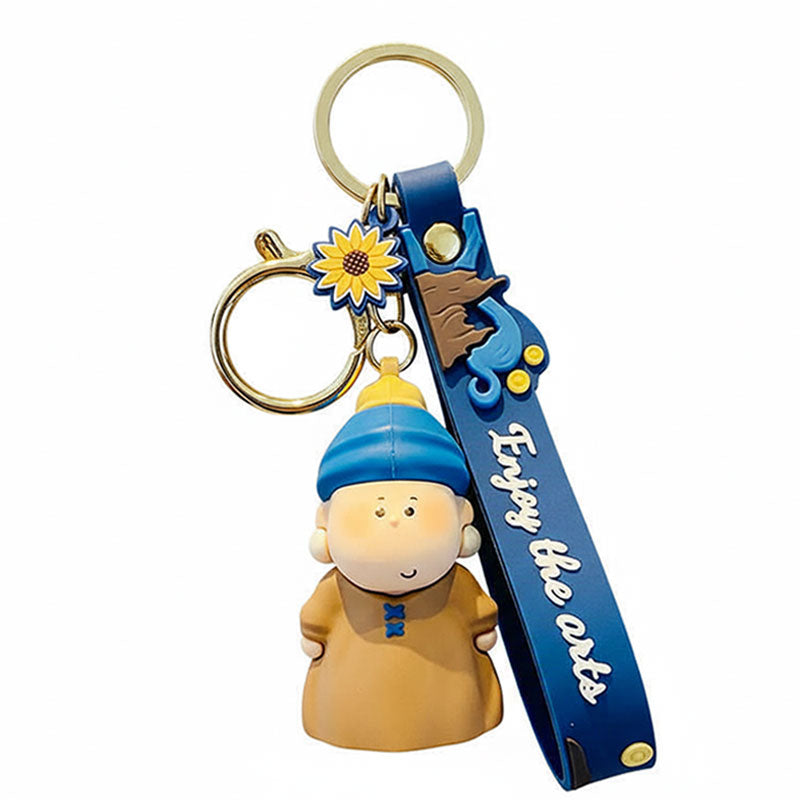 画家 芸術 名画 キーチャーム キーホルダー キーリング キーチェーン バッグチャーム ストラップ アクセサリー 紛失予防 かわいい ジュエリー 可愛い 雑貨 鍵 車 レディース カップル 小物 ギフト プレゼント